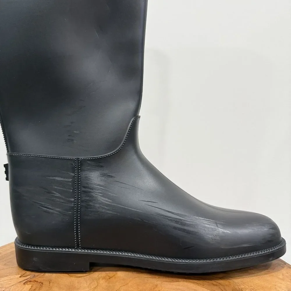 Burberry Rubber Knee-High Rain Boots Women's Size EU 39 US 9 - Picture 14 of 16